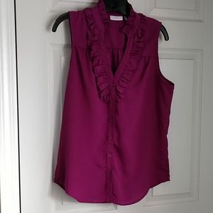 NYC button-up blouse purple size medium